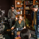 Goldthwait (at right) with Seth Green during the filming of “Bubba the Bear.”